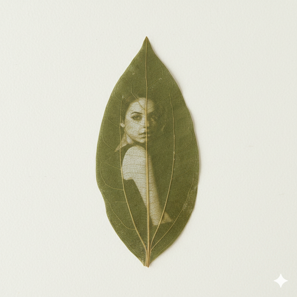 Laser-graviertes Sycamore-Blatt als individuelles Erinnerungsgeschenk