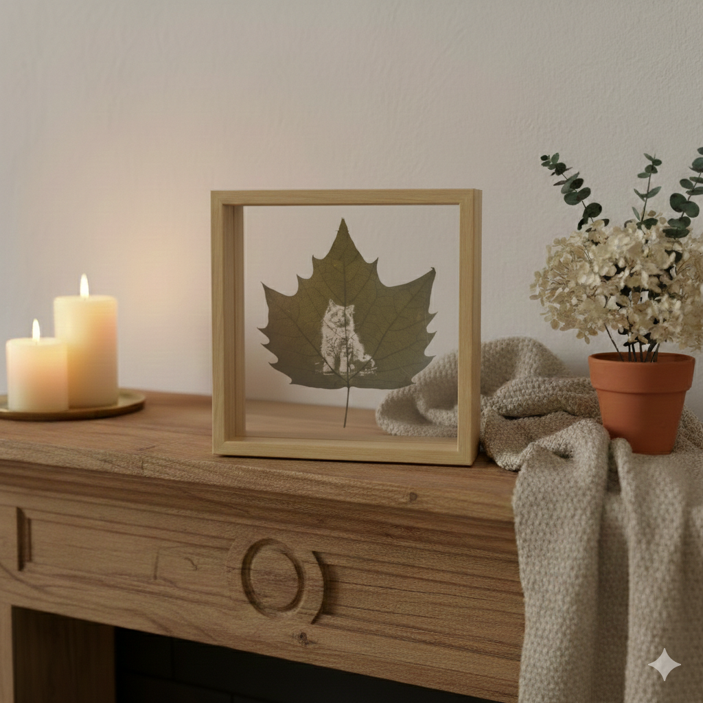 Personalisierte Blatt-Gravur als Hochzeitsgeschenk