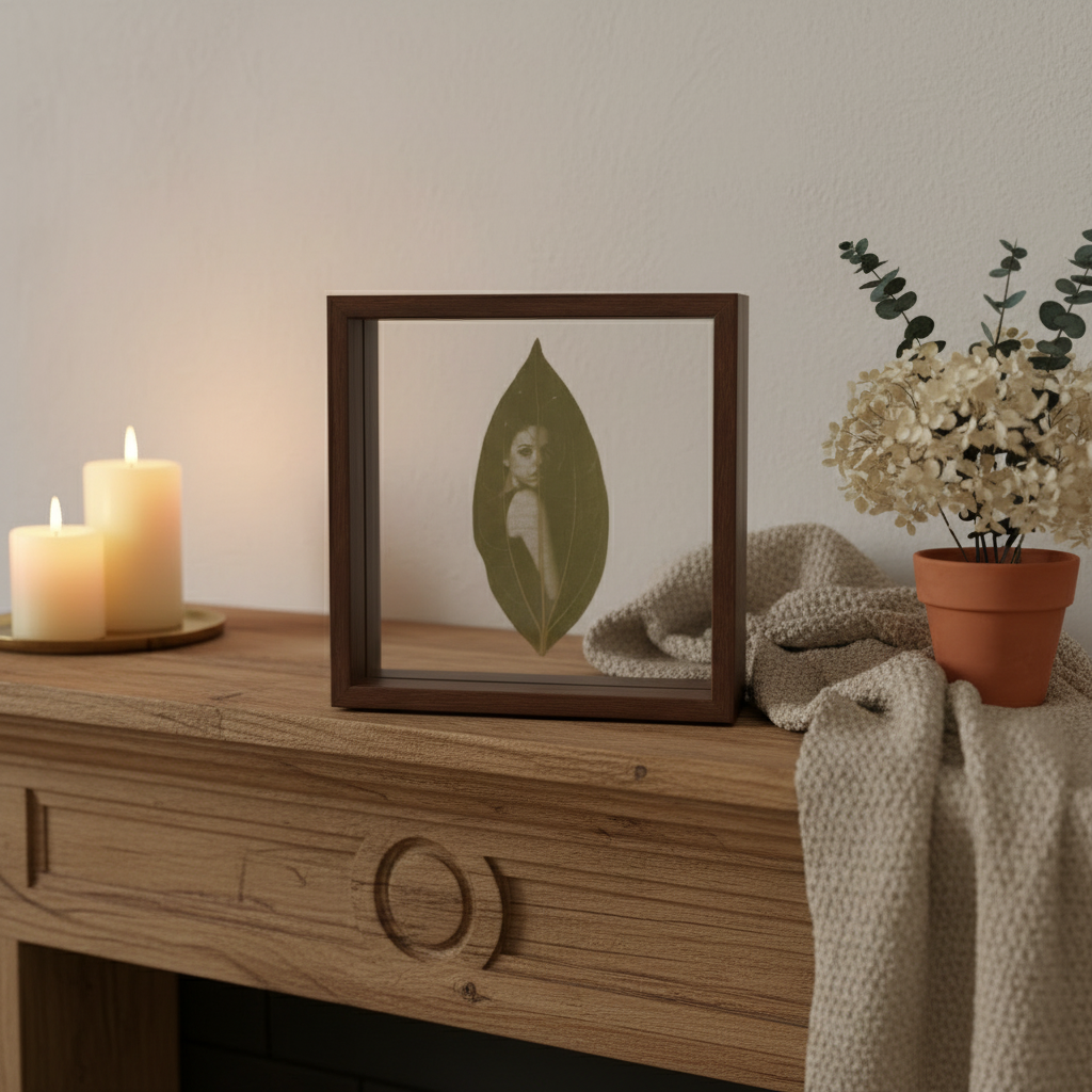 Premium Leaf Art mit Portrait in gemütlichem Setting